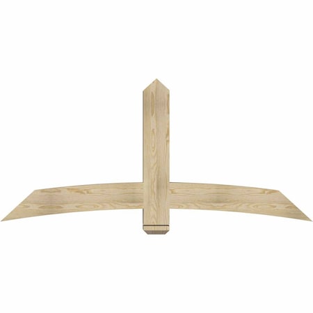 Ekena Millwork Bellingham Rough Sawn Timber Gable Bracket, Douglas Fir, 72"W x 33"H x 6"D x 6"F, 11/12 Pitch GBW072X33X0606BEL00RDF